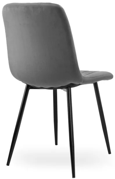 Jedálenská stolička FRESNO VELVET grafitová