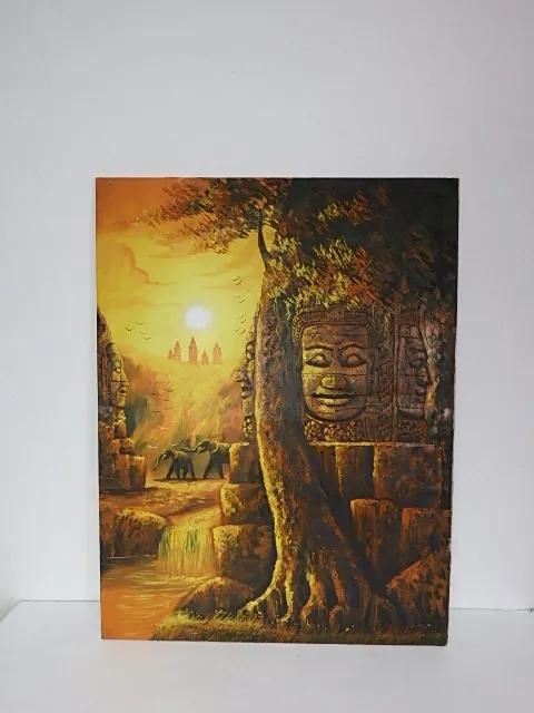 Obraz Angkor Wat Kambodža, ručná maľba, 80x60cm