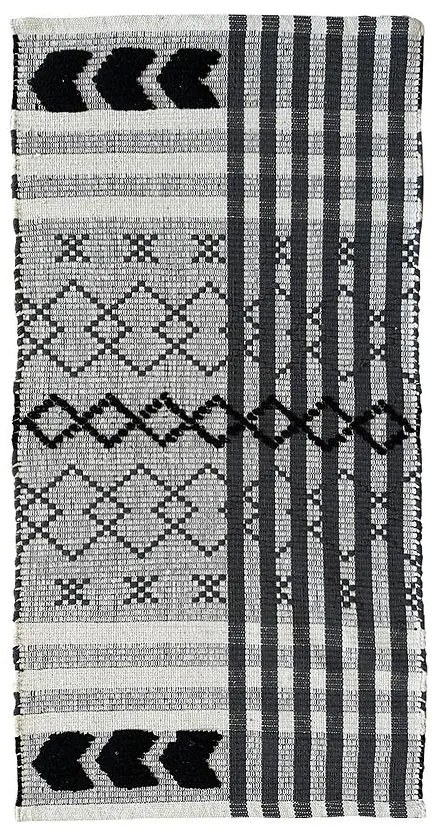 Bavlnený koberec Chindi  0,6/1,2 CR-1281 čierna