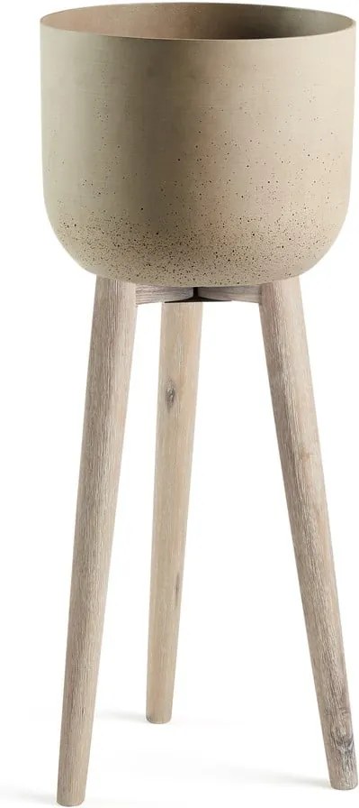 Béžový kvetináč La Forma Stahl, výška 86 cm