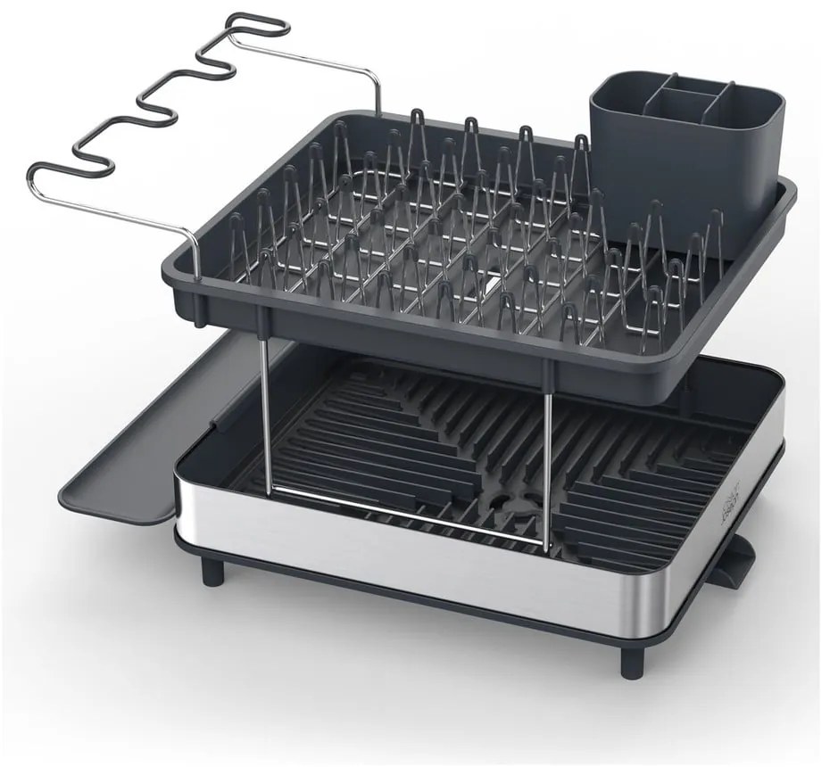 Sivý dvojposchodový anikoro odkvapkávač Excel – Joseph Joseph