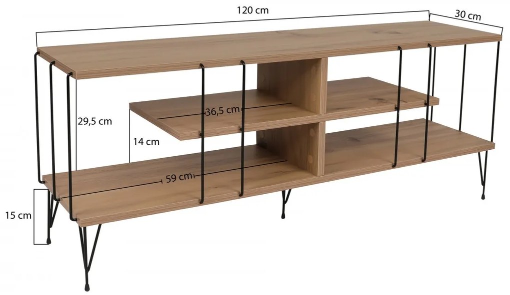 TV stolík Eze 120 cm dub