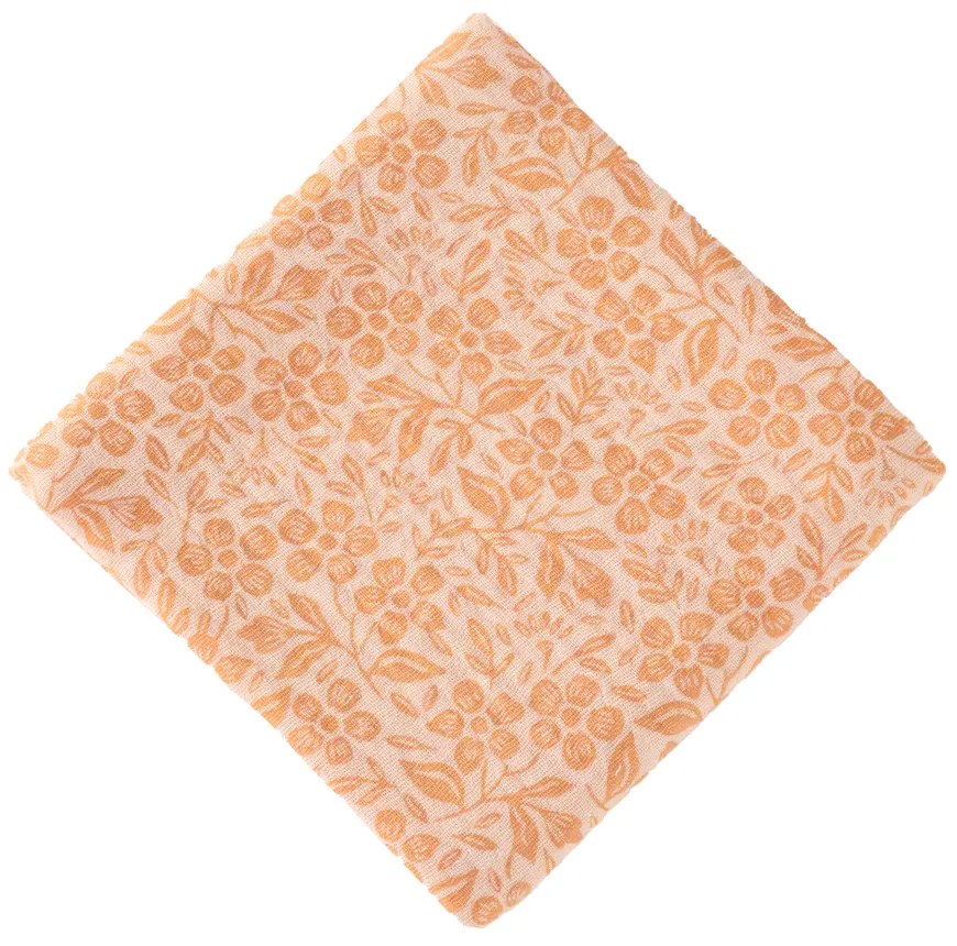 Mušelínová plienka SOFTELLO 50x50cm - lososové kvietky