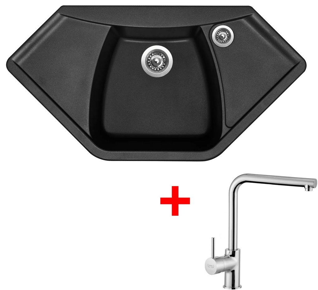 Set Sinks NAIKY 980 Pureblack + ELKA Chróm