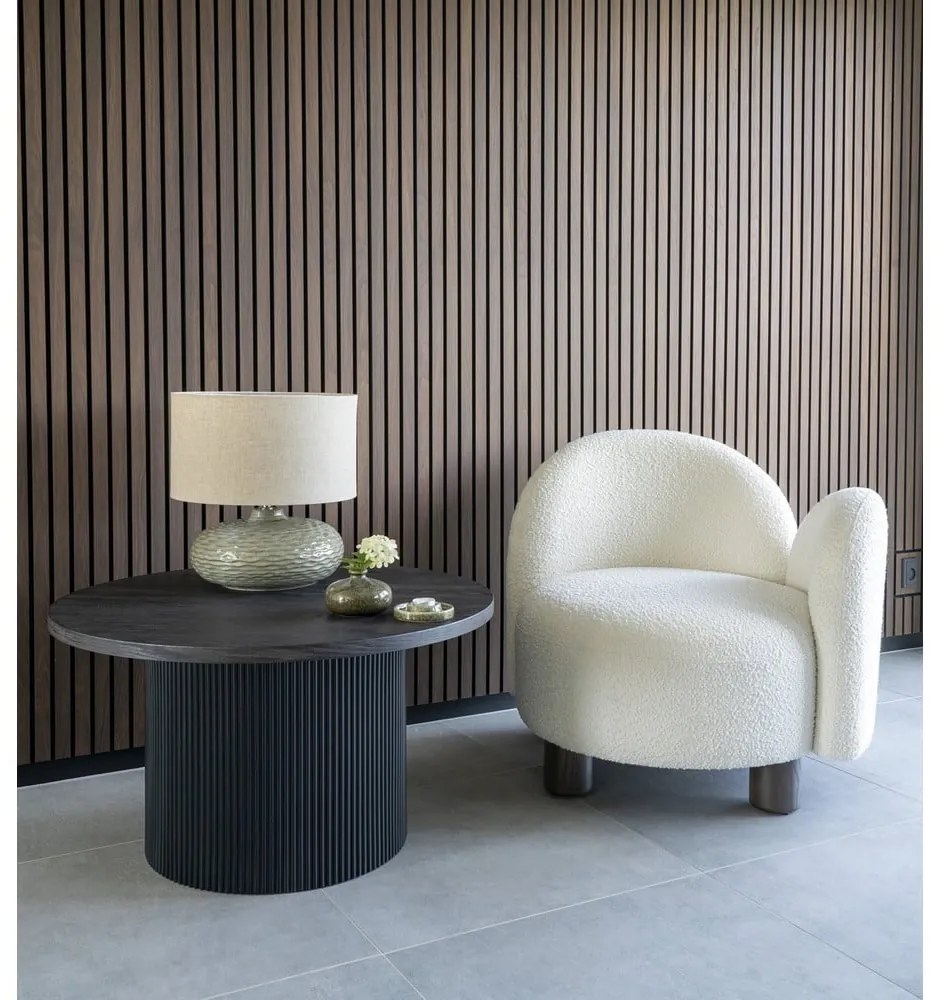 Tmavohnedý okrúhly konferenčný stolík v dekore topoľa ø 80 cm Boavista – House Nordic