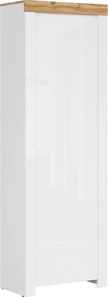 XXXLutz PREDSIEŇOVÁ SKRIŇA, biela, dub wotan, 68,5/203,5/37 cm Carryhome - Skrine do chodby - 002427003308