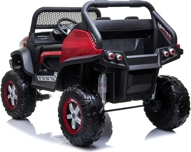 LEAN CARS Elektrické autíčko Mercedes Unimog červené