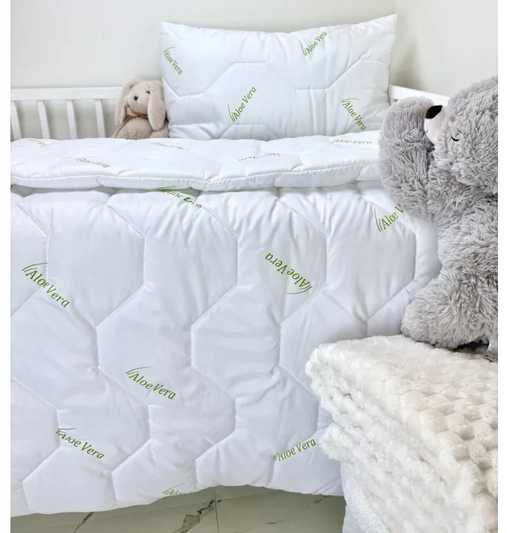 Detský set Aloe Vera Green – paplón a vankúš do postieľky Veľkosť: 100x135/40x60 cm