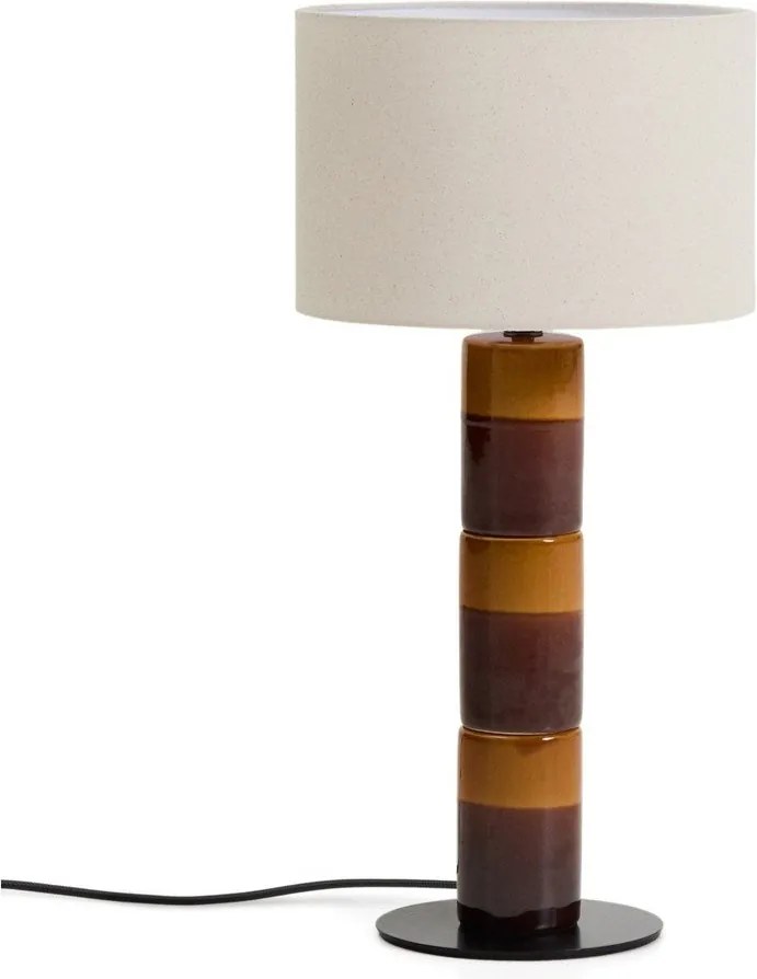 Stolová lampa s textilným tienidlom (výška 61,5 cm) Mavran – Kave Home