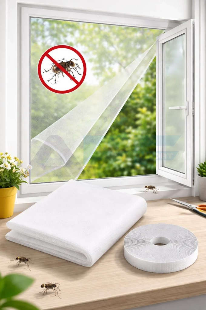 AFF Sieť do okna proti hmyzu - 150 x 180 cm - biela