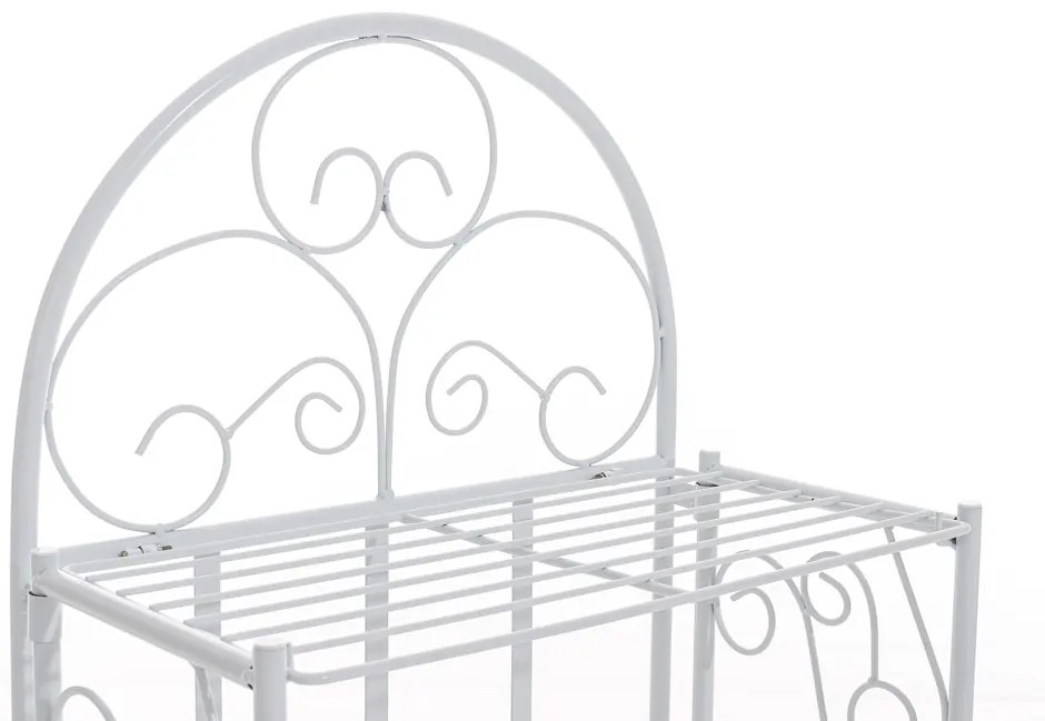 Kovová polica regál Sora - Biela