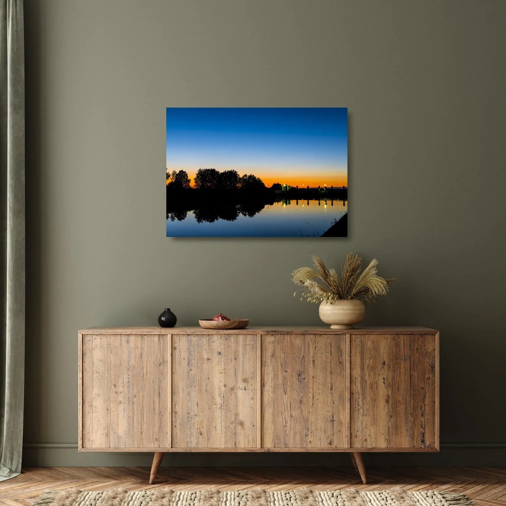 Sklenený obraz západu slnka (70x50 cm)