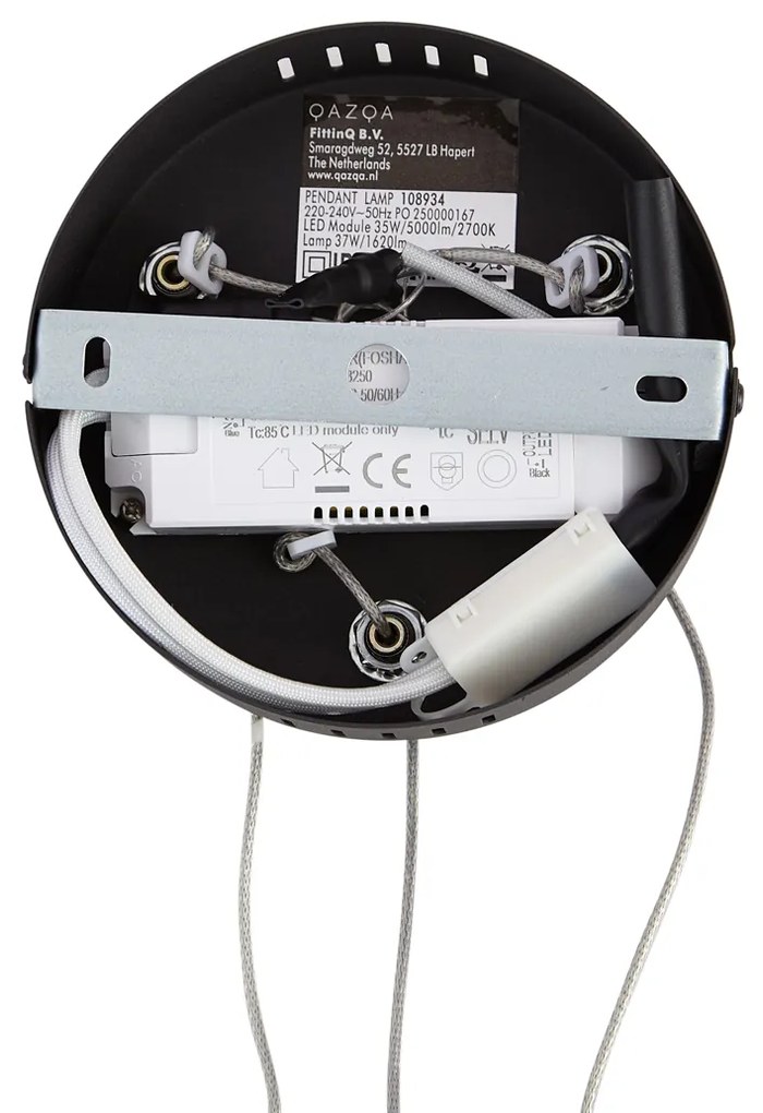 Dizajnové závesné svietidlo čierne okrúhle s 3-stupňovým stmievaním - Krisscross