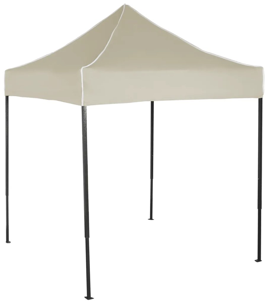 Rýchlorozkladací nožnicový stan 2x2m – oceľový, Bez bočných plachiet, Béžová