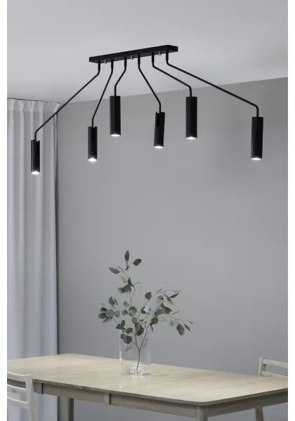 Markslöjd 108508 - Bodové svietidlo RAMUS 6xGU10/25W/230V čierna