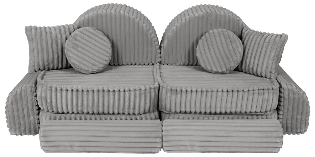 MeowBaby® Churros detská pohovka Max, Moon Dust Grey