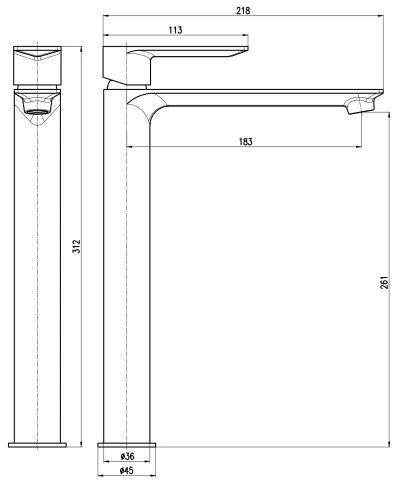 RAV Slezák NL130.0 - Umývadlová batéria NIL 31,2 cm lesklý chróm