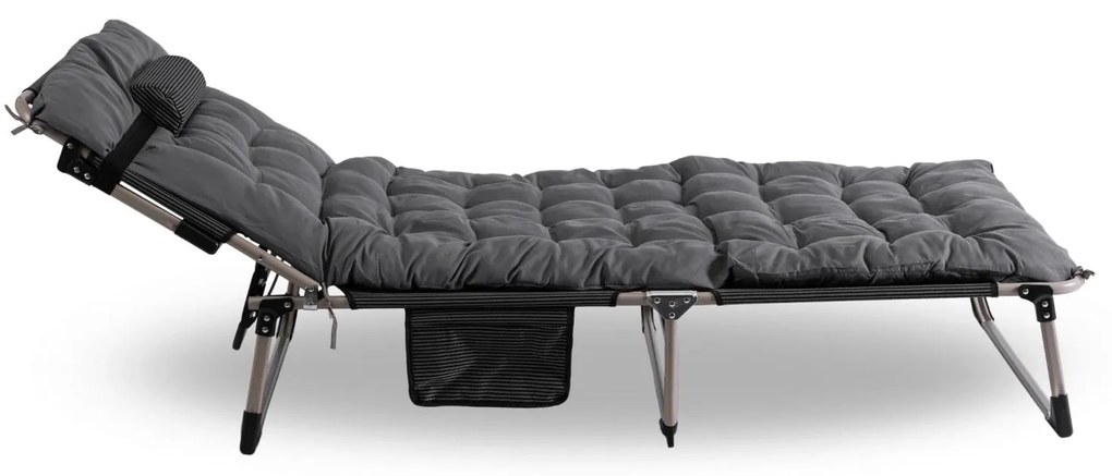 Záhradné lehátko Venden (sivá) . Akcia -22%. Vlastná spoľahlivá doprava až k Vám domov. 1119322