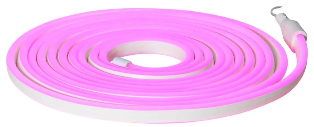 EGLO Vonkajší LED pásik FLATNEONLED, 480x0, 2W, ružové svetlo, 5m, IP44