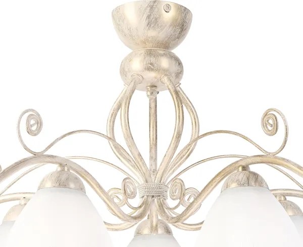Brilagi - LED prisadený luster ANTICO 5xE27/60W/230V 3000K biela patina