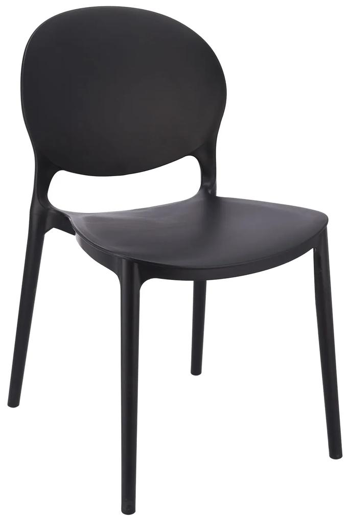 Dekorstudio Plastová stolička JUSTIN čierna