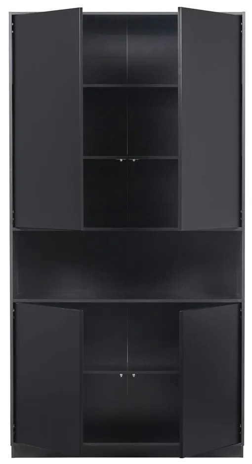 Čierna modulárna knižnica z borovicového dreva 340x210 cm Finca – WOOOD