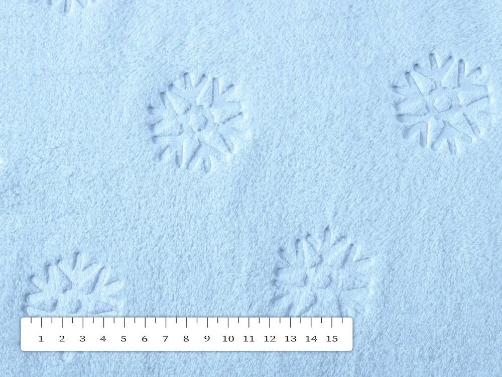 Biante Detská obojstranná deka Mikroplyš/Polar MIP-009 Snehové vločky - nebesky modrá 100x150 cm