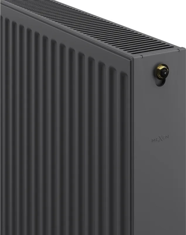 Mexen, Panelový radiátor Mexen CV22 600 x 600 mm, spodné pripojenie, 992 W, antracit - W622-060-060-66