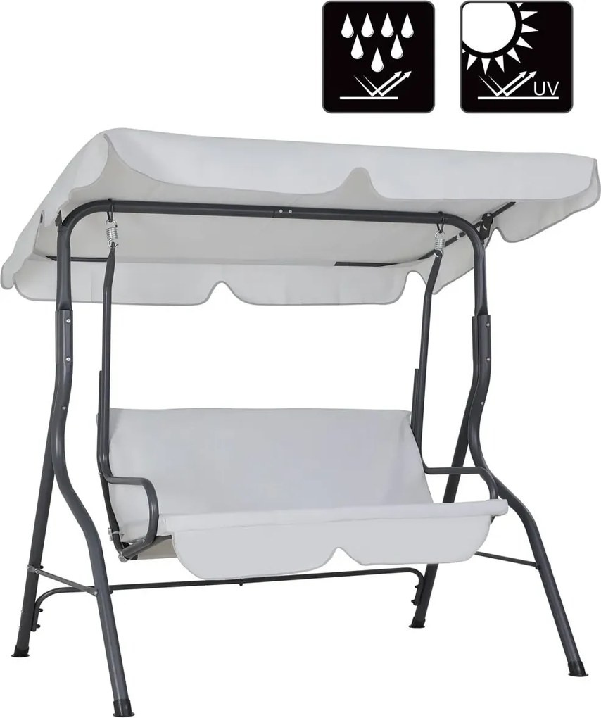 Zahradní houpačka CANOPS světle šedá