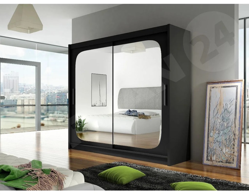 Skriňa London VIII, Farby: kašmír, Osvetlenie: osvetlenie LED RGB - farebné
