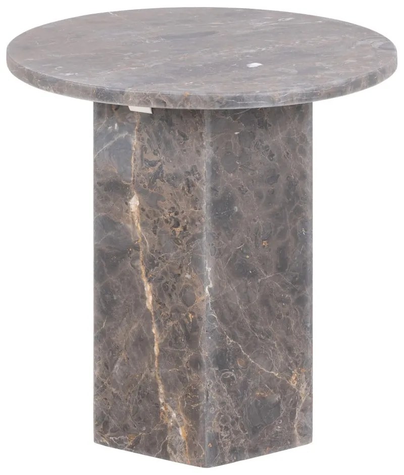 Mramorový okrúhly odkladací stolík ø 50 cm Naxos – Actona