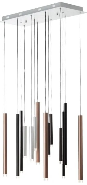 Brilliant - LED stmievateľný luster na lane CEMBALO LED/60W/230V chróm/čierna/hnedá