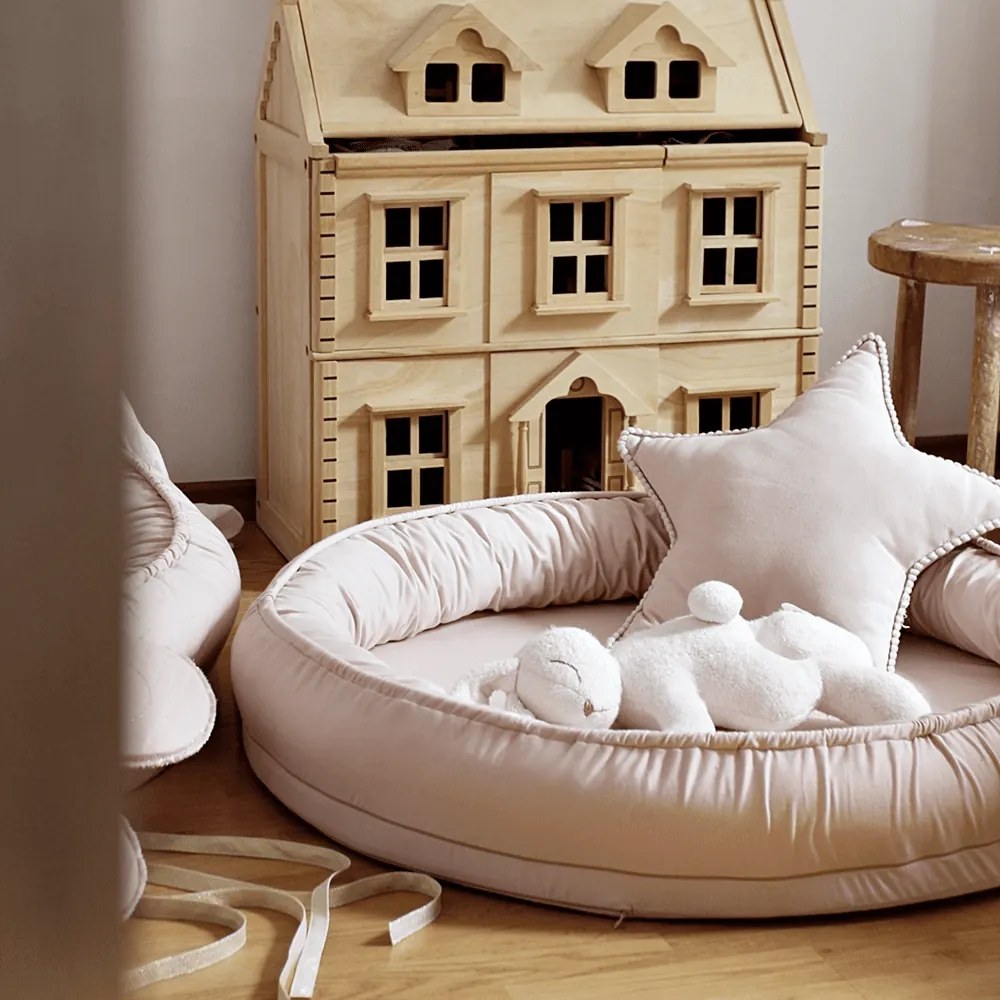 Mini hniezdo pre deti púdrovo ružová