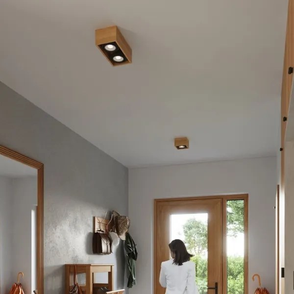 Sollux SL.0916 - Stropné svietidlo QUATRO 2xGU10/40W/230V buk