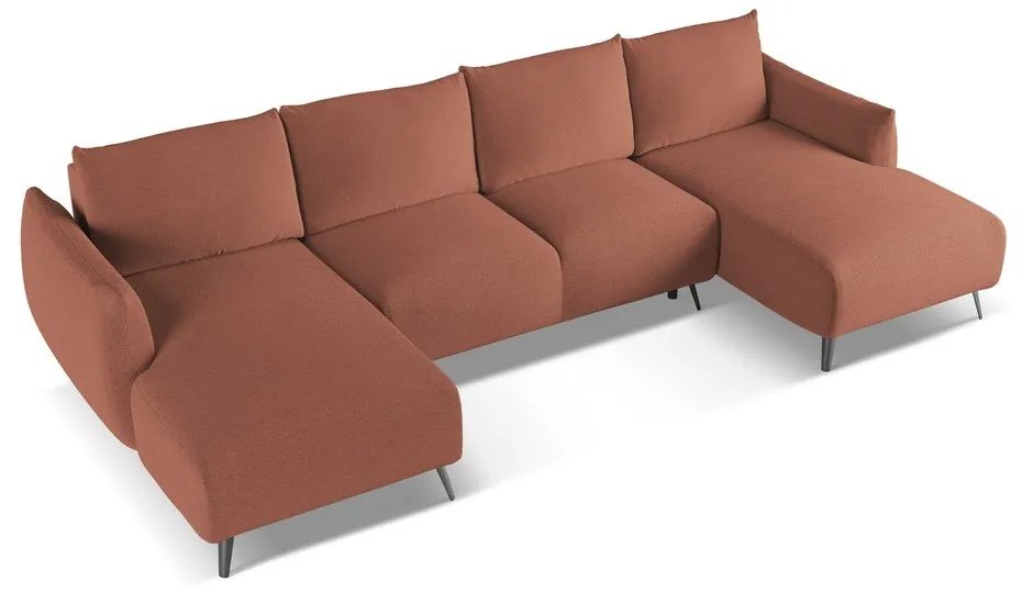 Ružová rohová pohovka Malie – Makamii