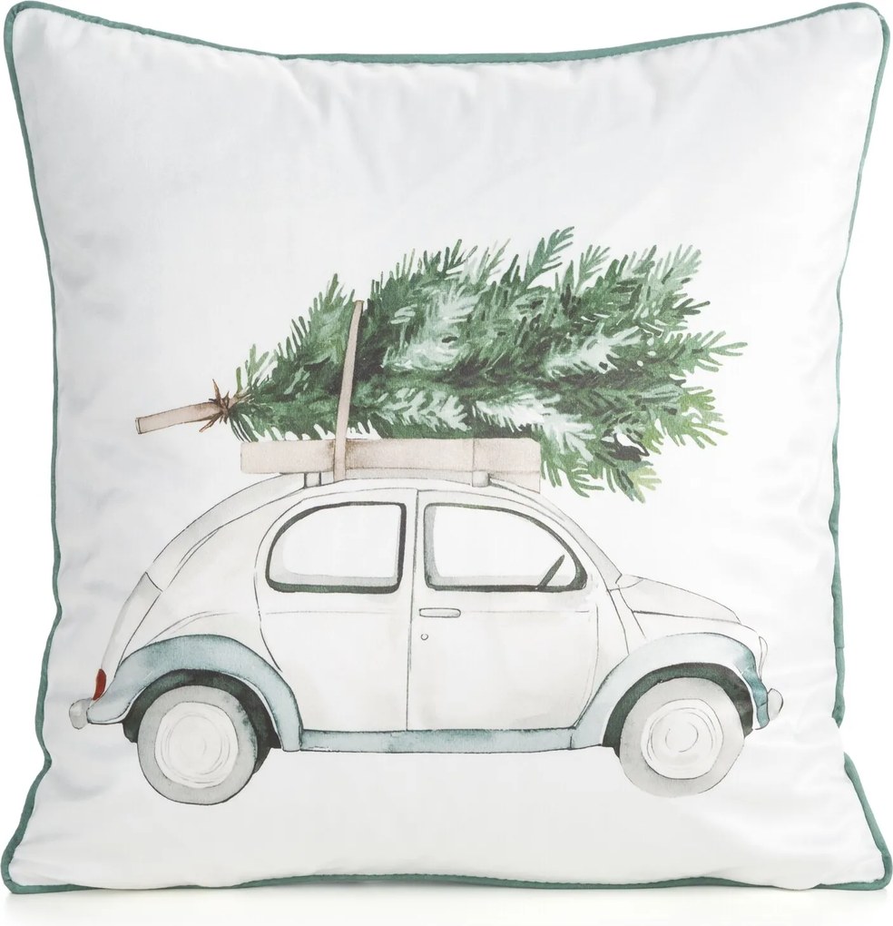 VIANOČNÁ DEKORAČNÁ OBLIEČKA NA VANKÚŠ COZY3 45X45 CM VZOROVANÁ