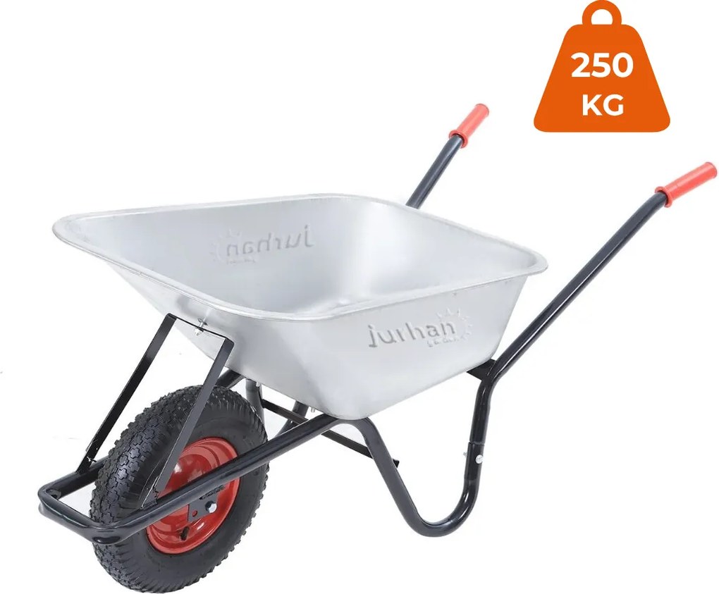 Fúrik BARRY pozinkovaný, max. kapacita 100l/250kg, strieborná/čierna Gardebruk