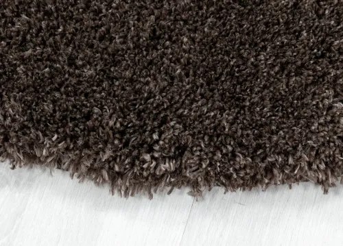 Koberce Breno Kusový koberec FLUFFY kruh 3500 Brown, hnedá,120 x 120 cm