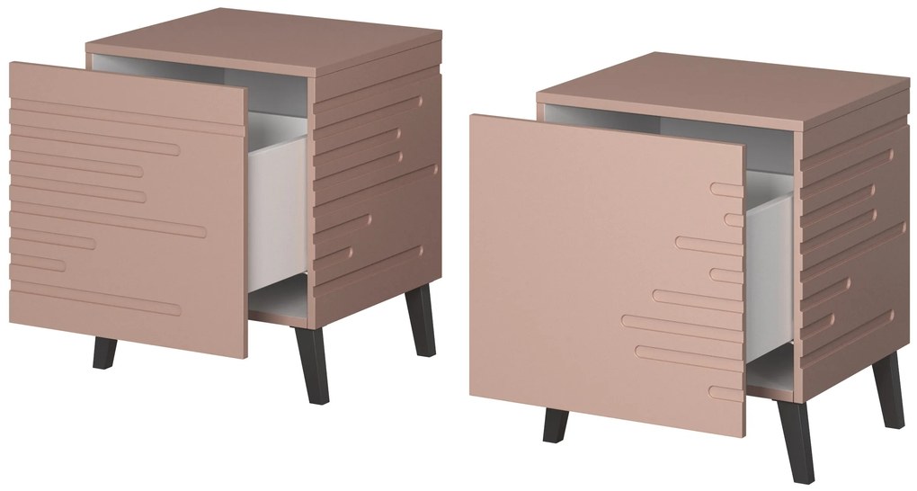 Cama Ružový nočný stolík Nova (2 ks)