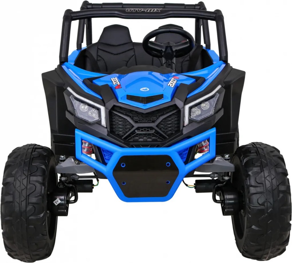 Ramiz Detská batériová bugina UTV-MX Modrá + pohon 4x4 + diaľkové ovládanie + LED audio + úložný priestor + EVA + pomalý štart