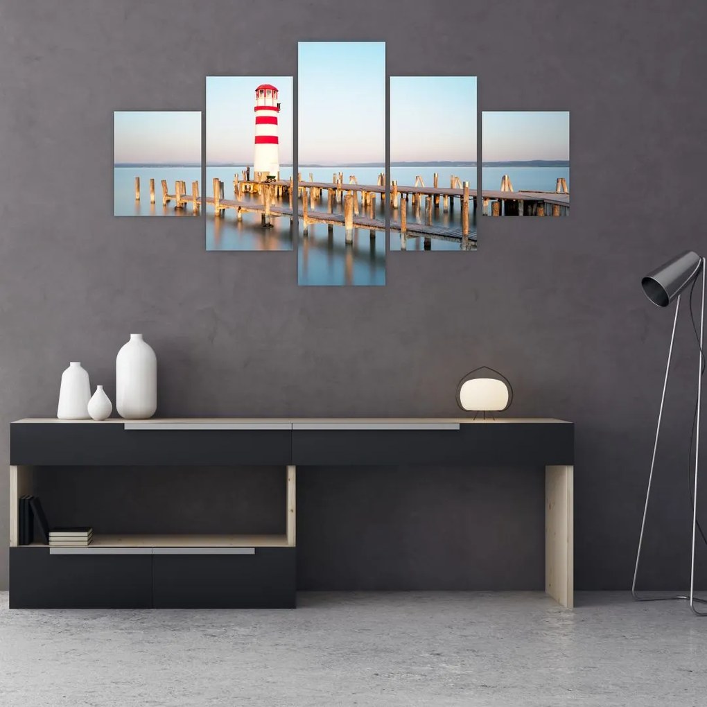 Obraz majáku za úsvitu (125x70 cm), 40 ďalších rozmerov