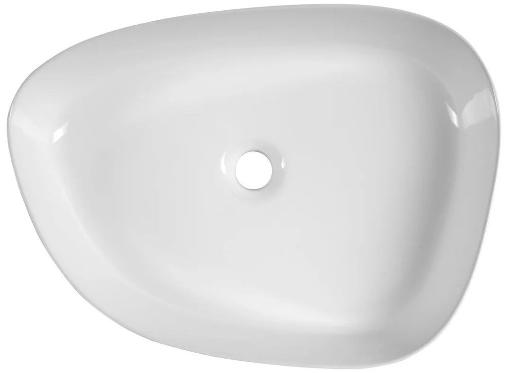 Aqualine Aqualine, Keramické umývadlo na dosku, 55x42cm, biela, 55421