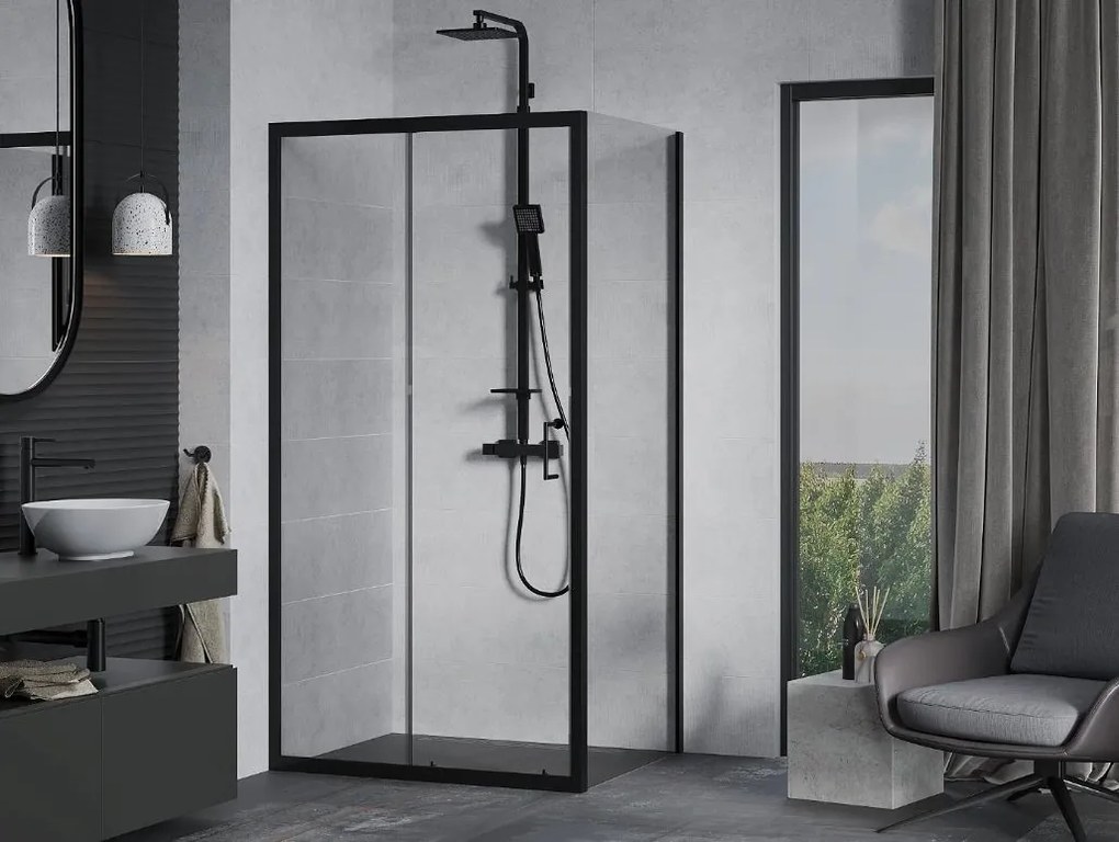 Sprchovací kút maxmax APIA - 140x90 cm - BLACK
