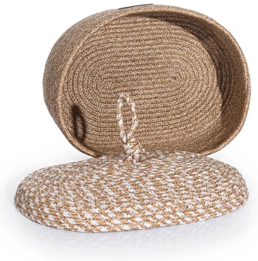 Látkový dekoratívny úložný box s vekom - Mioli Decor