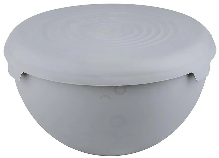 Miska 1,5 s poklopom sivá