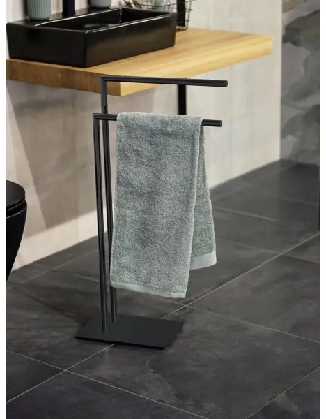 WENKO 71555800 - Stojan na uteráky RECCO 48x80,5 cm čierny
