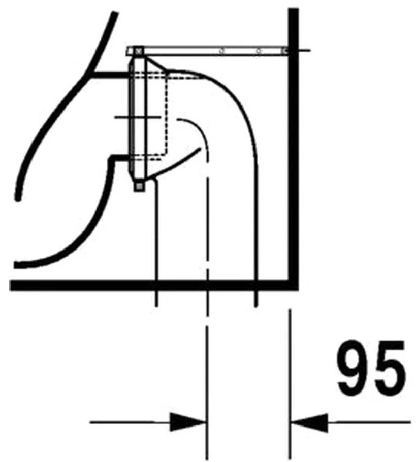 Duravit Starck 2 - Stojace WC, 4.5 l, 37 x 57 cm, biele 2128090000