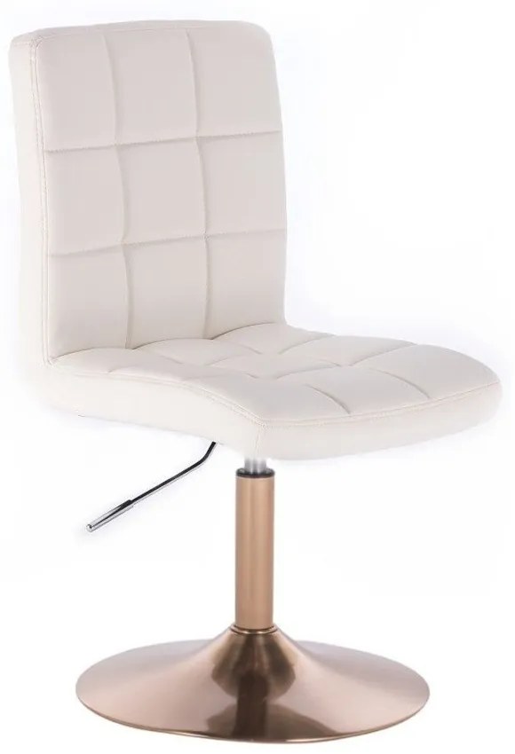 LuxuryForm DESIGN Stolička TOLEDO na zlatom tanieri - biela