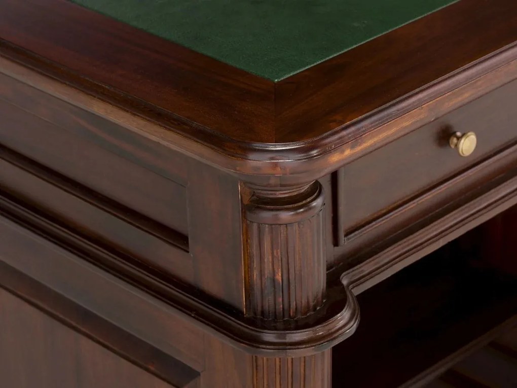 furniture-nabytek.cz - Masívny písací stôl Cambridge z mahagónu, lakovaný, hnedý – 120×60×80 cm