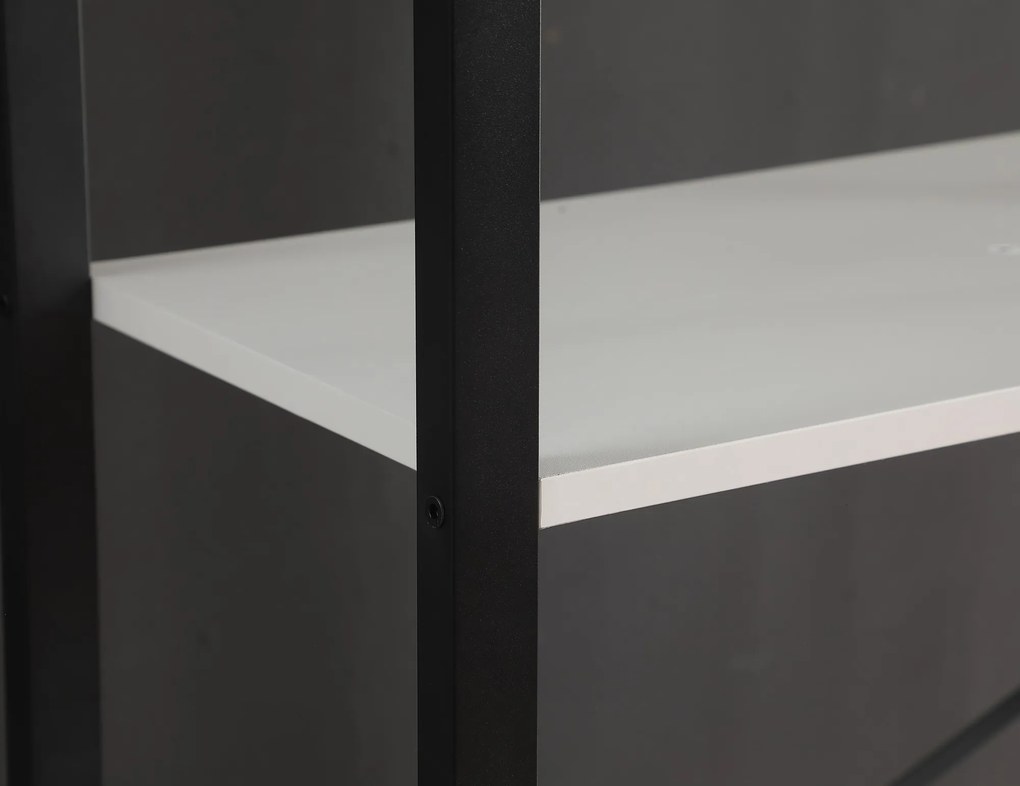 Regál Houseland Evy čierny/biely